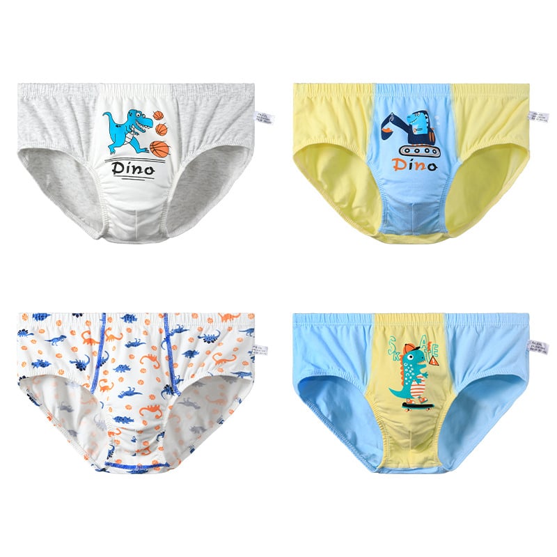 Fiúknak szóló pamut alsónemű, négyzetes fazon, 95% pamut, 3–8 éveseknek