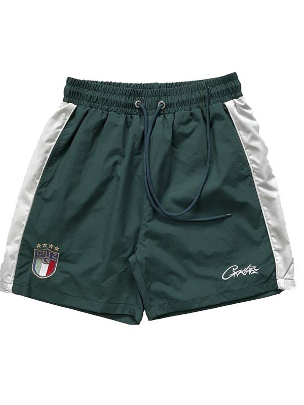 Muške sportske kratke hlače casual stila, srednje visok pojas, vezivanje na čvor, ravni kroj, poliester