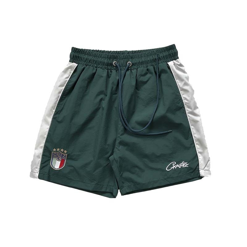 Muške sportske kratke hlače casual stila, srednje visok pojas, vezivanje na čvor, ravni kroj, poliester