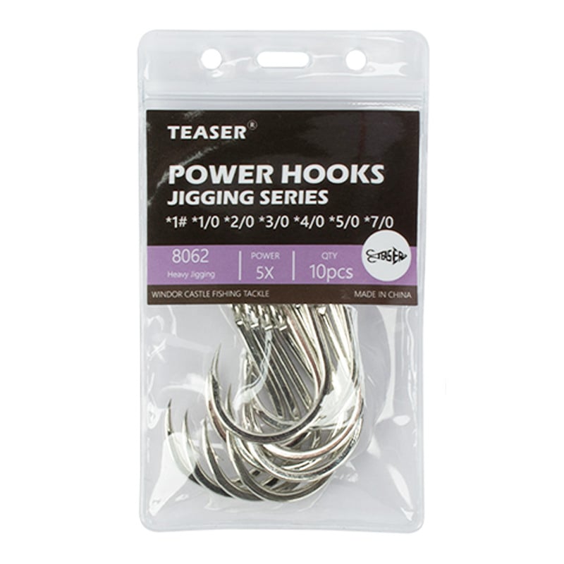 Vaslemez horog, nehéz terhelésű, szúrós, korrózióálló, tengeri horgászat hajóval – tonhal