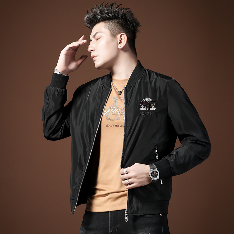 Jakna, slim fit, zatvarač, 100% poliester, ulični stil