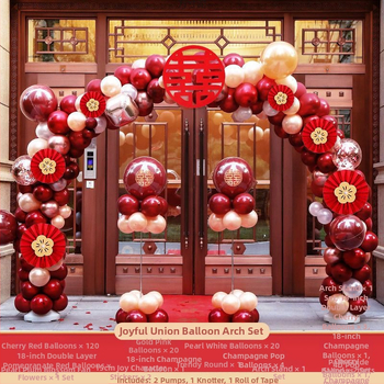 Esküvői lufi ív dísz (levegővel felfújt lufik; állatfigurás forma; anyag: Oxford anyag; nyomtatott logó)