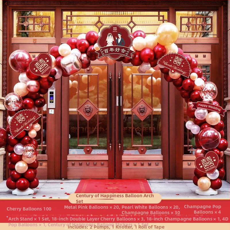 Esküvői lufi ív dísz (levegővel felfújt lufik; állatfigurás forma; anyag: Oxford anyag; nyomtatott logó)