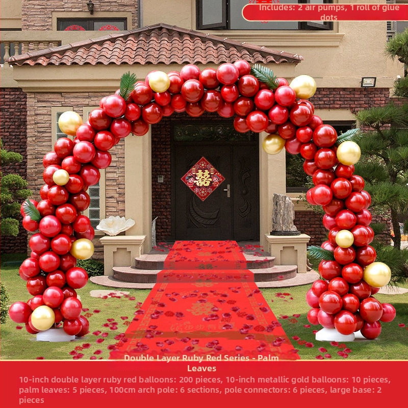 Esküvői lufi ív dísz (levegővel felfújt lufik; állatfigurás forma; anyag: Oxford anyag; nyomtatott logó)