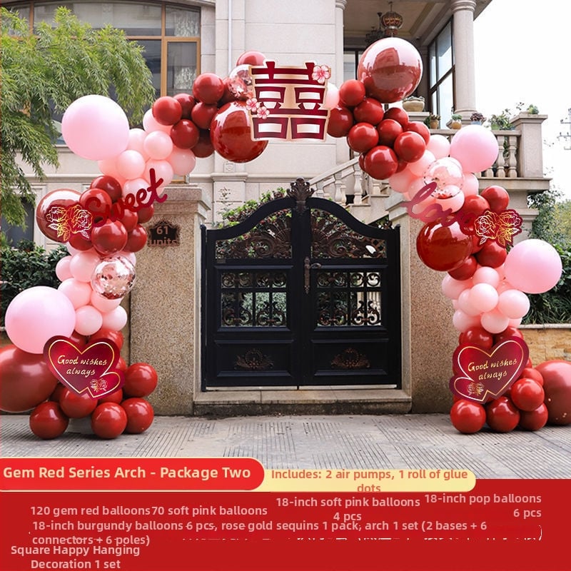 Esküvői lufi ív dísz (levegővel felfújt lufik; állatfigurás forma; anyag: Oxford anyag; nyomtatott logó)