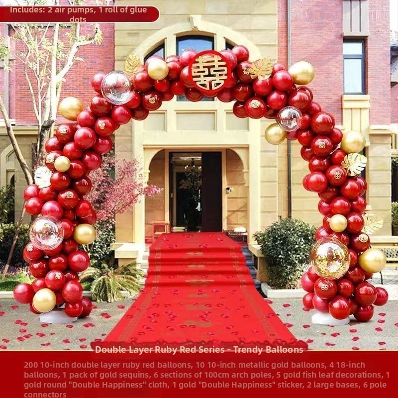 Esküvői lufi ív dísz (levegővel felfújt lufik; állatfigurás forma; anyag: Oxford anyag; nyomtatott logó)