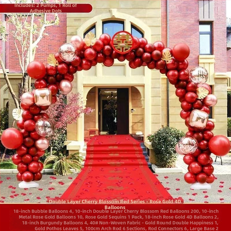 Esküvői lufi ív dísz (levegővel felfújt lufik; állatfigurás forma; anyag: Oxford anyag; nyomtatott logó)