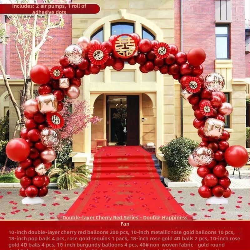 Esküvői lufi ív dísz (levegővel felfújt lufik; állatfigurás forma; anyag: Oxford anyag; nyomtatott logó)