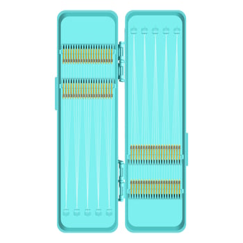 40 darabos készlet vékony előkéshez – kettős horog, arany hüvelyek, horogok barbes és barbless változatban, kárászhoz patakban