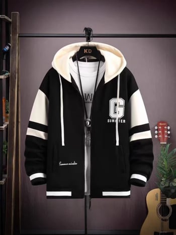 Férfi dzseki, lazán szabott, reveres gallér, egyrészes gombolás, rácsmintás, poliészter anyag