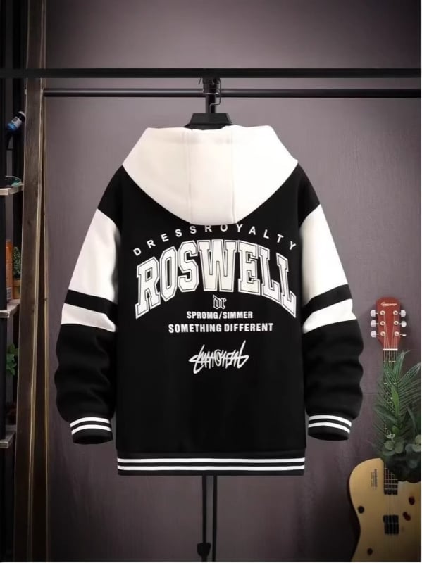 Férfi dzseki, lazán szabott, reveres gallér, egyrészes gombolás, rácsmintás, poliészter anyag