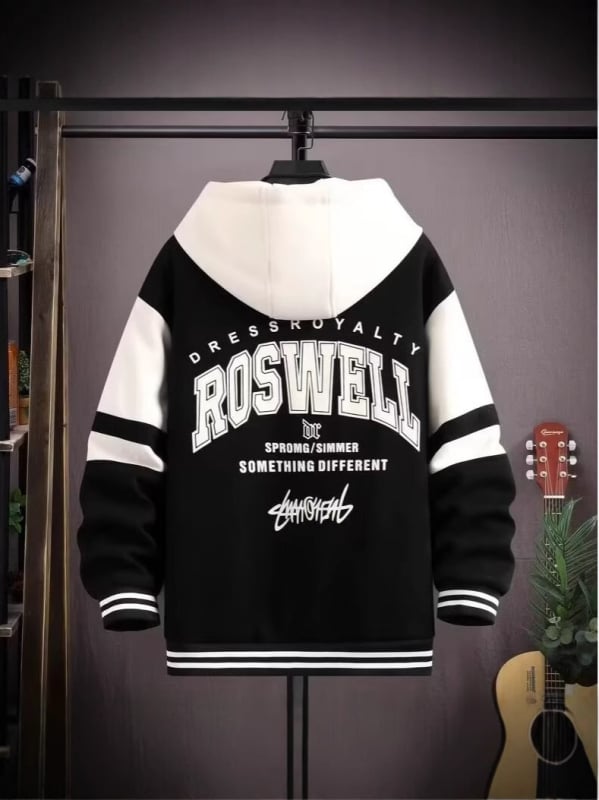 Férfi dzseki, lazán szabott, reveres gallér, egyrészes gombolás, rácsmintás, poliészter anyag