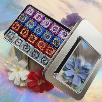 DND kocke – akrilne kocke s dragonim uzorkom, 6-strani dizajn, pravokutni dizajn, mogućnost prilagodbe, kutija 600 komada