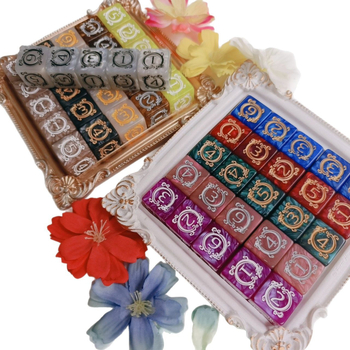 DND kocke – akrilne kocke s dragonim uzorkom, 6-strani dizajn, pravokutni dizajn, mogućnost prilagodbe, kutija 600 komada