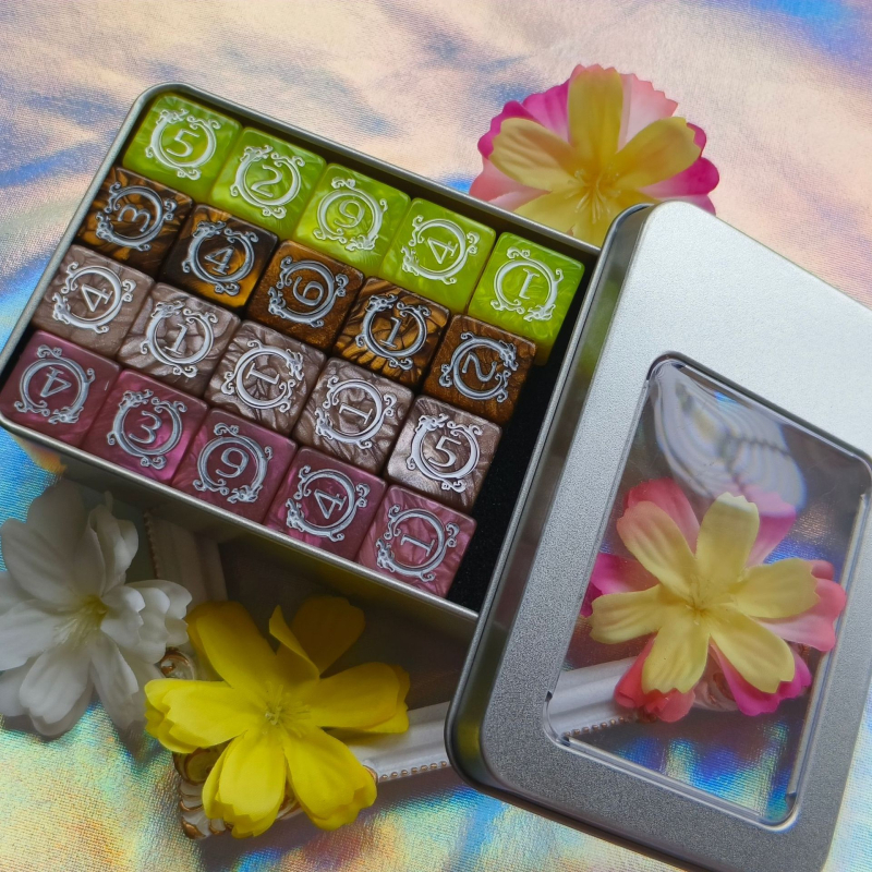 DND kocke – akrilne kocke s dragonim uzorkom, 6-strani dizajn, pravokutni dizajn, mogućnost prilagodbe, kutija 600 komada