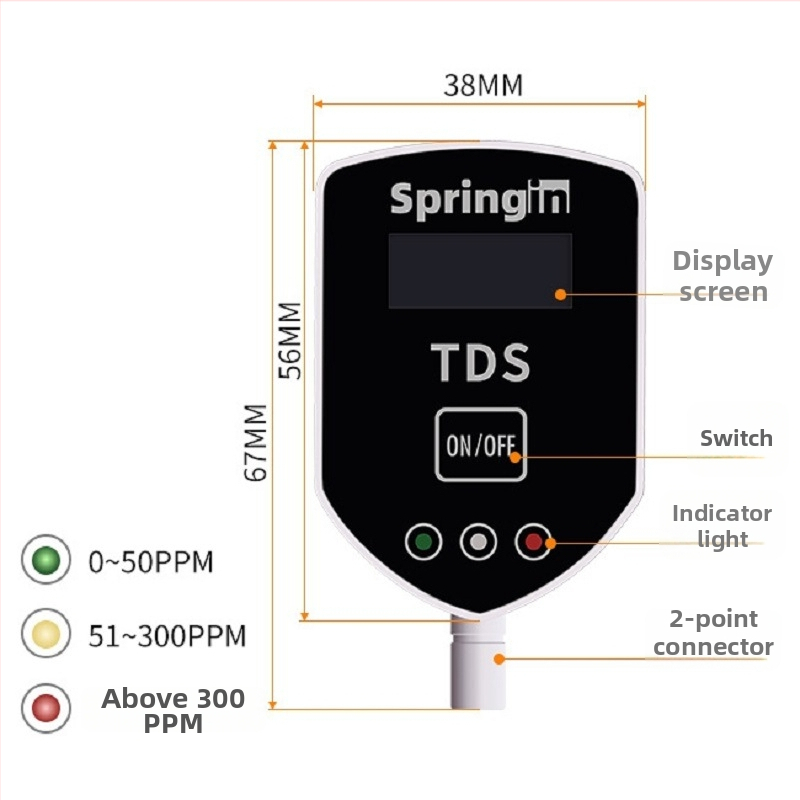 Digitálny TDS merač s vloženým online analytom kvality vody SIN-TDS-03; Pôvod: Shenzhen; Testovacie položky: -1; Sledovanie v reálnom čase