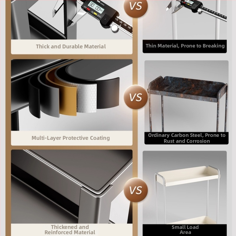 Konyhai sarokfűszeres polc - 90 fokos kialakítás, többfunkciós, szénacél, a pulton, modell HJ-NP