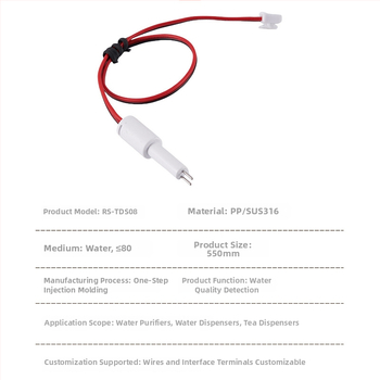 Prenosný analyzátor kvality vody RS-TDS08 – Like water; rozsah merania: čističe vody, dávkovače vody, čajové stroje