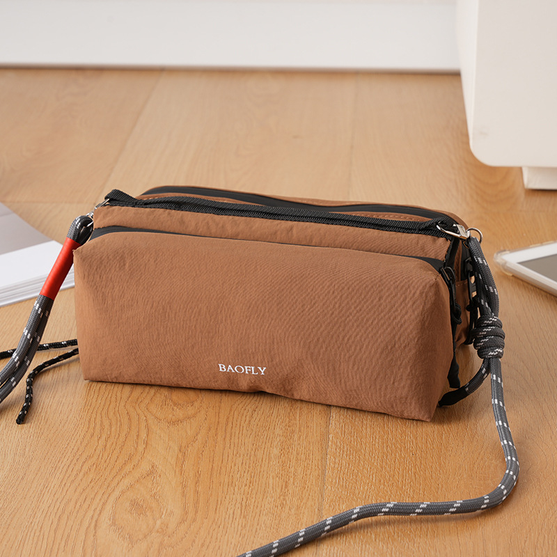 BAOFLY najlon crossbody torba za muškarce – ultralak dizajn, gradski minimalistički stil, jednostavan uzorak, bez podstavke unutrašnjosti, svakodnevna upotreba