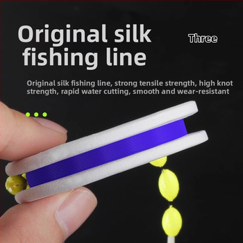 Rybárska šnúra set s háčikmi — tradičný rybársky set, hlavná šnúra zahrnutá, určené pre priehradu (Materiál: Nylon; Dĺžka: Iné; Miesto lovu: Priehrada)