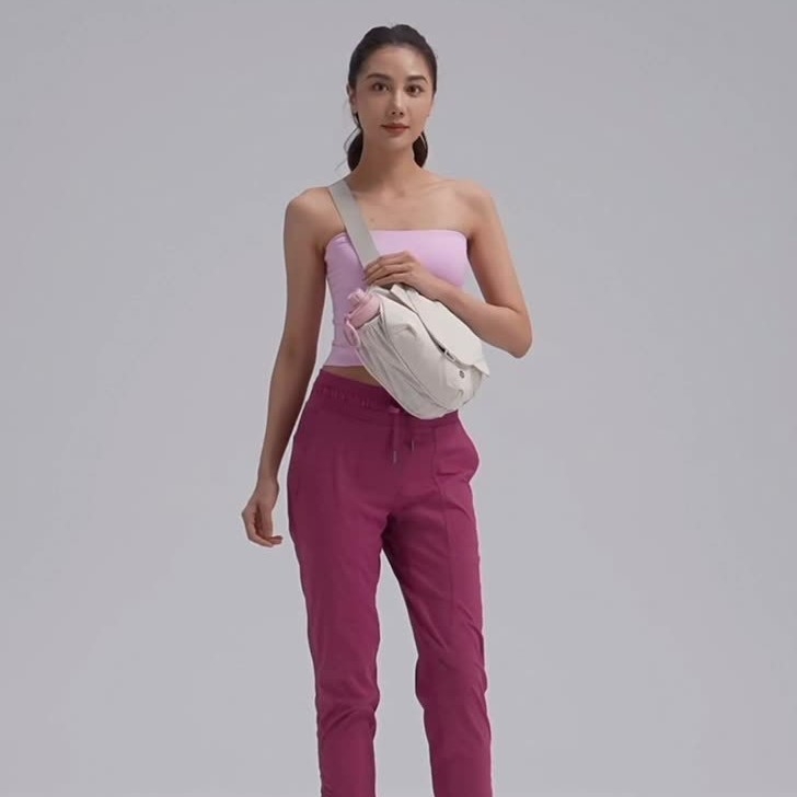 Platnena brzosušeća sportska torba preko ramena, unisex, za vanjske aktivnosti, ležerni stil putovanja, jednofarbni uzorak