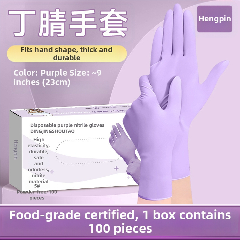 Nitrilové rukavice pre domáce práce a umývanie riadu; nepremokavé, odolné, jednorazové, potravinárskej kvality, s predĺženou manžetou