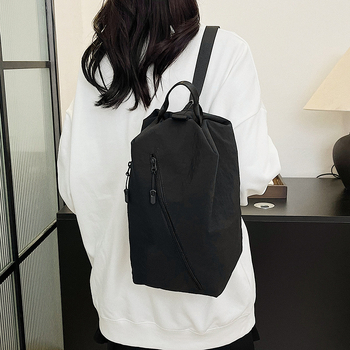 Torba za jogu velikog kapaciteta, najlon, prozračna, poliester podstava, gradski minimalistički stil