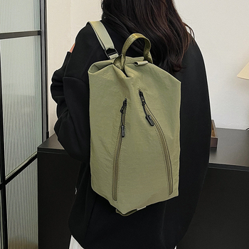 Torba za jogu velikog kapaciteta, najlon, prozračna, poliester podstava, gradski minimalistički stil