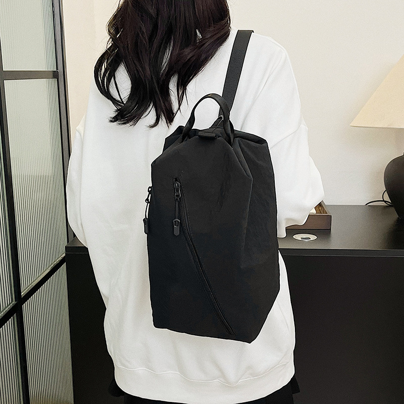 Torba za jogu velikog kapaciteta, najlon, prozračna, poliester podstava, gradski minimalistički stil