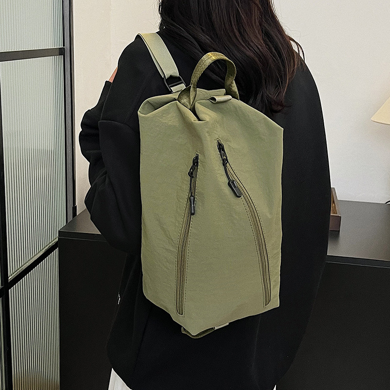 Torba za jogu velikog kapaciteta, najlon, prozračna, poliester podstava, gradski minimalistički stil