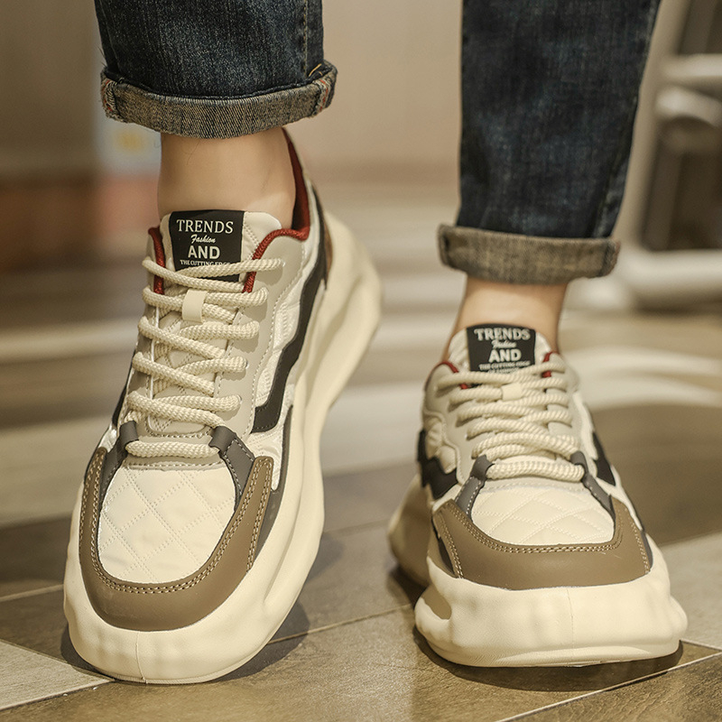 Muške sportske tenisice za svakodnevnu upotrebu, uzorak color-block, debeli potplat, gornji dio od Super Fiber