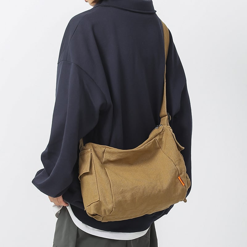 Muška crossbody torba – ulični stil, poliester, jednobojni uzorak, unutarnja podstava poliester, za rekreacijska putovanja, ljeto 2024