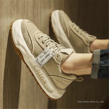 Мъжки лофери, PU горно покритие, каучукова подметка, връзки, заострен нос, нисък връх