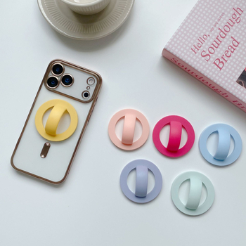 Магнитен настолен държач за телефон с пръстен – течен силикон, универсален, с възможност за персонализация