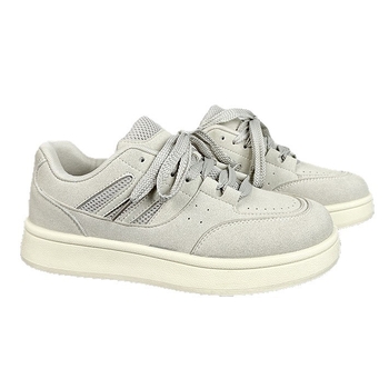 Muške tenisice s kožnim gornjim dijelom, gumena potplata, vezanje, niski kroj, prozračna mrežasta podstava