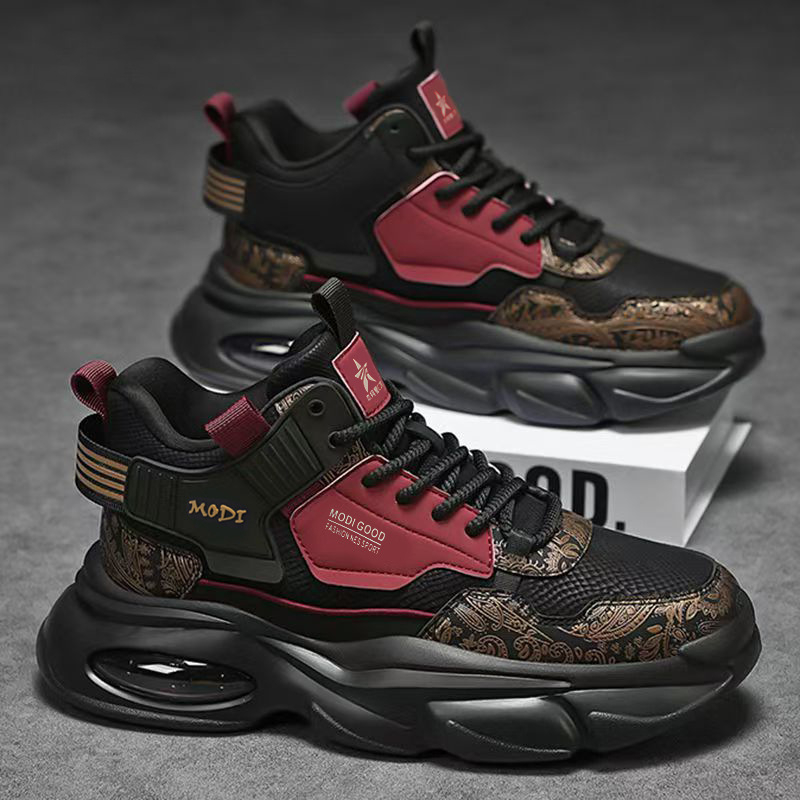 Muške tenisice Dad Shoes s PU gornjim dijelom, PVC potplatom, okruglim nosom, vezice