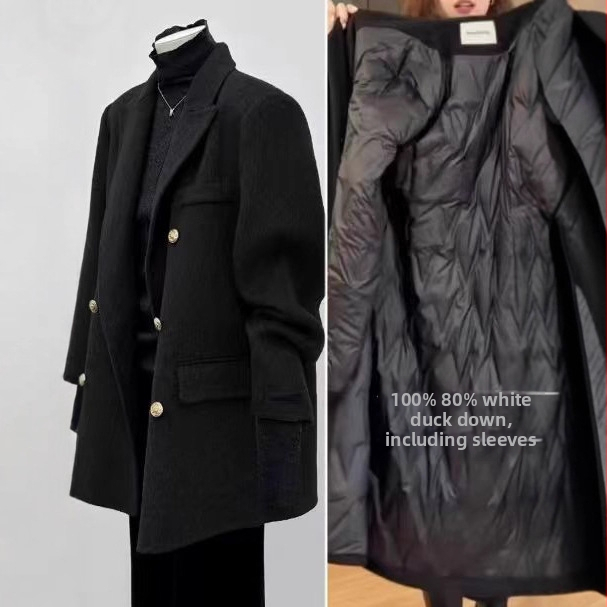 Dámska bunda s výplňou kačacieho downu, polyesterová vrchná látka, dĺžka 50–65 cm, jeseň 2025