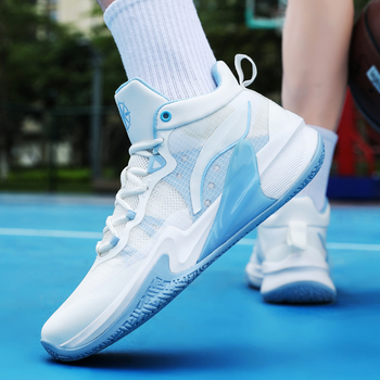 Баскетболни обувки - високи, дишаща мрежеста горна част, противохлъзгаща подметка, за мъже