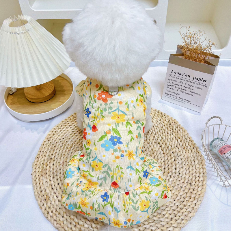 Állatbarát mellény kutyáknak és macskáknak, Cartoon stílus, poliészter, nyári vékony, fényvédő, szőrzethullás elleni