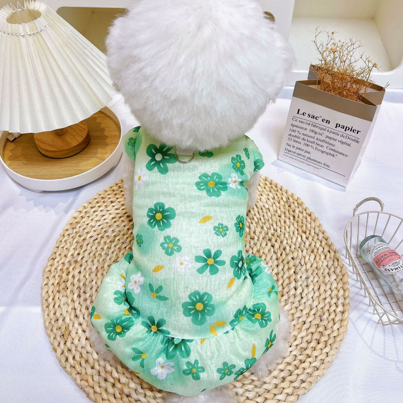 Állatbarát mellény kutyáknak és macskáknak, Cartoon stílus, poliészter, nyári vékony, fényvédő, szőrzethullás elleni