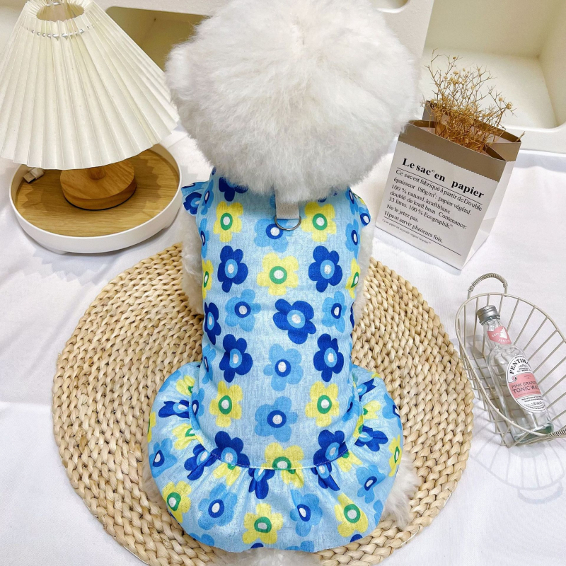 Állatbarát mellény kutyáknak és macskáknak, Cartoon stílus, poliészter, nyári vékony, fényvédő, szőrzethullás elleni