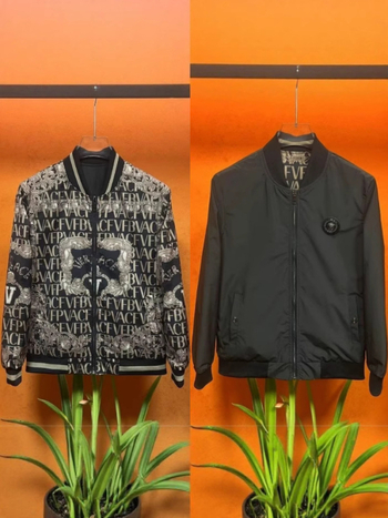 Jachetă reversibilă slim-fit cu fermoar – Poliester, mâneci lungi, pentru primăvară-toamnă