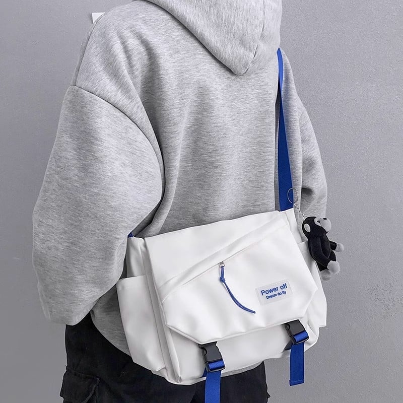 Muška crossbody torba – Oxford platno, vodootporna, ultra lagana, 12-inčni prijenosnik se uklapa, mladenački kampus stil