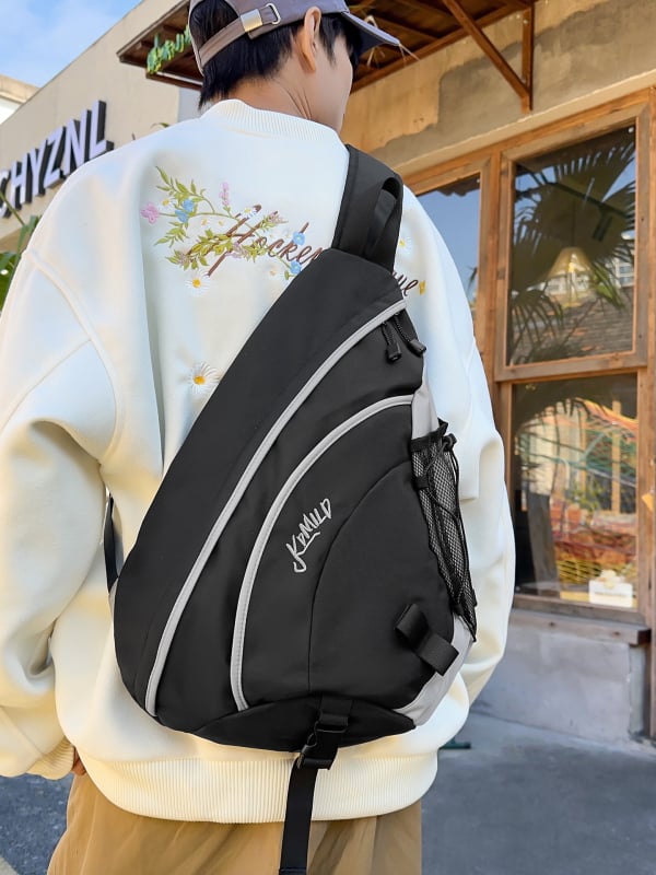 Nylon crossbody torba za sport, prozračna, višenamjenska, unisex, podstava od poliesteru, ML-KDM8891