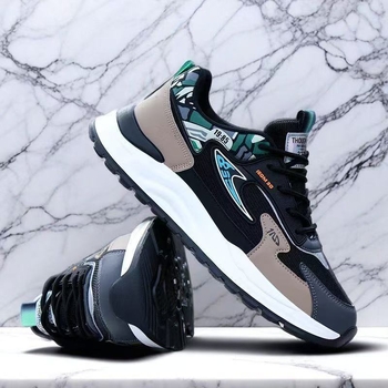 Muške tenisice za sportsku casual uporabu s mrežastim gornjim dijelom, ublažavanje udaraca, EVA đon, vezanje, nizak profil