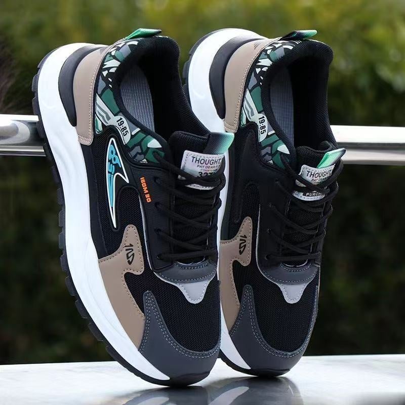 Muške tenisice za sportsku casual uporabu s mrežastim gornjim dijelom, ublažavanje udaraca, EVA đon, vezanje, nizak profil