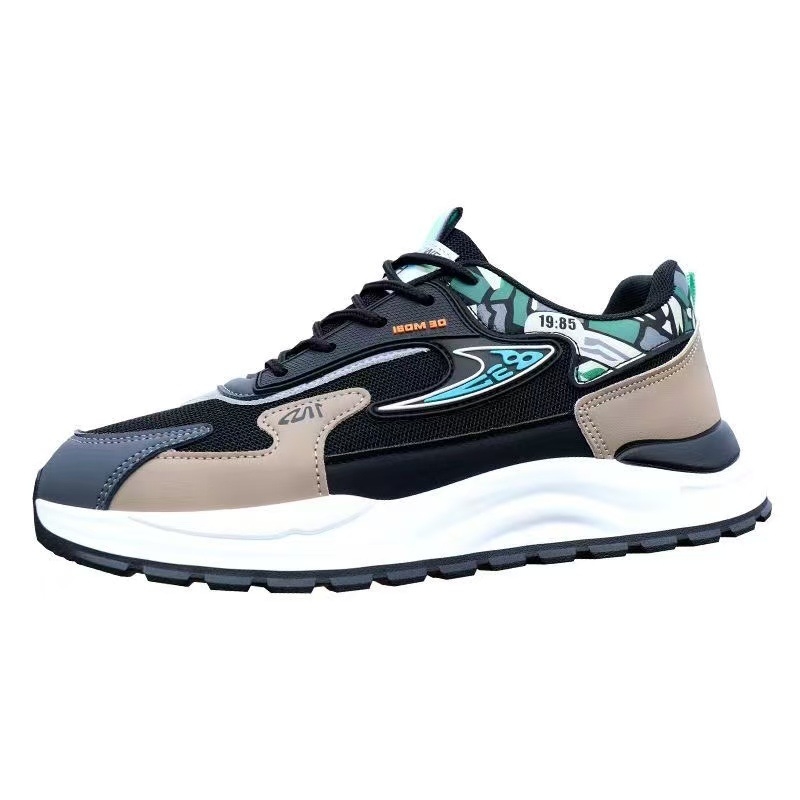 Muške tenisice za sportsku casual uporabu s mrežastim gornjim dijelom, ublažavanje udaraca, EVA đon, vezanje, nizak profil