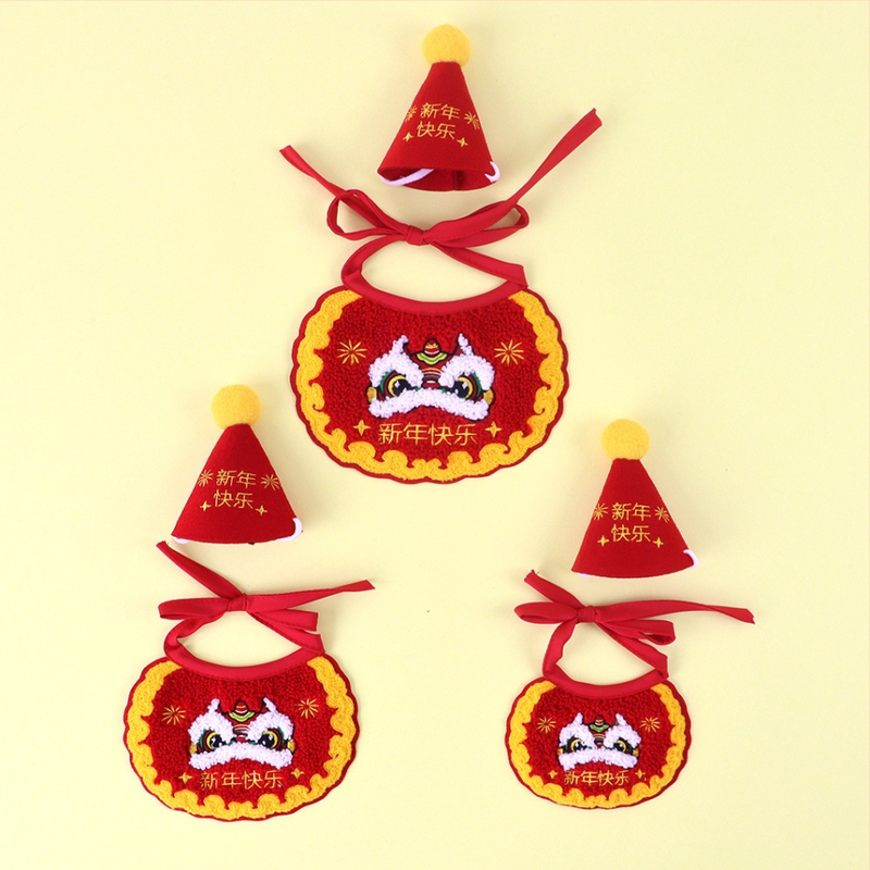 Pet bib s motívom písmen, vlna, vyšívané, univerzálne pre mačky a psy, štyri ročné obdobia, vhodné na svadby a jarné festivaly