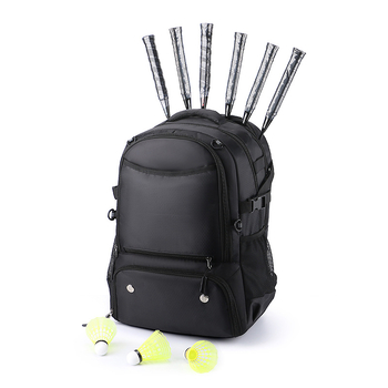 Rucsac sport pentru jocuri cu mingi — curele de umăr curbate, design respirabil, material film de piele, căptușeală din poliester; potrivit pentru baschet, fotbal, tenis și badminton