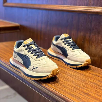 Muške tenisice tipa dad shoes — debeli potplat, protuklizna podloga, velur gornji dio, vezanje šnuraljkama